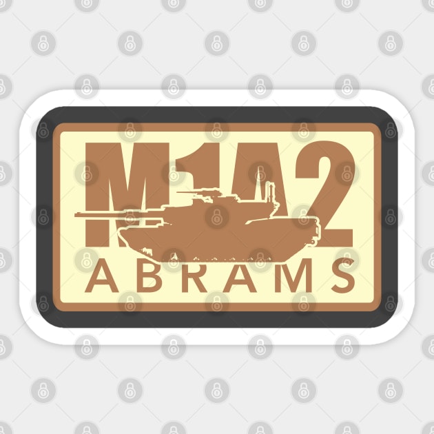 M1A2 Abrams Desert Subdued Patch Sticker by TCP